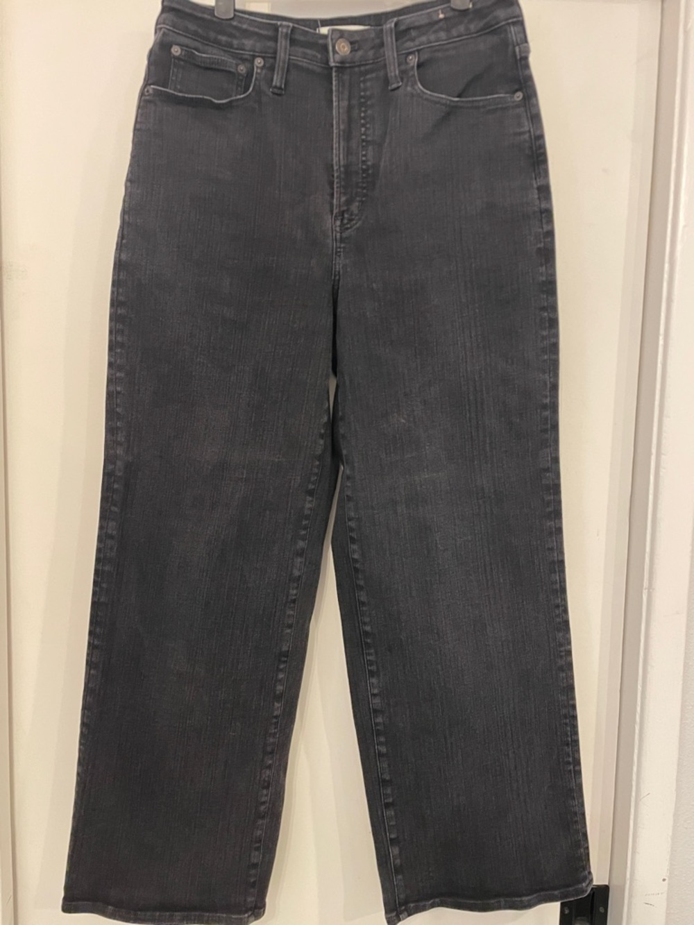 Madewell Washed Black Wide-Leg Jeans
